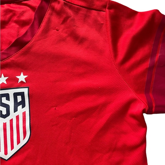 USA Soccer Jersey Women's L/XL Shirt Top Short Sleeve Official Red READ Please✅ - Picture 4 of 8